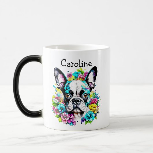 Boston Terrier Mama Personalisiert Verwandlungstasse (Links)