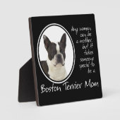 Boston Terrier Mama Plaque Fotoplatte (Vorderseite)