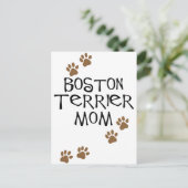 Boston Terrier Mama Postkarte (Stehend Vorderseite)