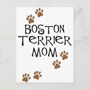 Boston Terrier Mama Postkarte
