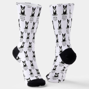 Boston Terrier Mama (schwarz) - Niedlicher Hund Socken
