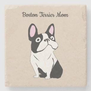 Boston-Terrier-Mama Steinuntersetzer