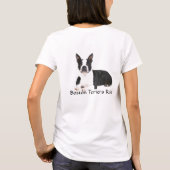 Boston-Terrier-Mama-T - Shirt-Anführungszeichen u. T-Shirt (Rückseite)
