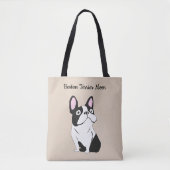 Boston-Terrier-Mama Tasche (Vorderseite)