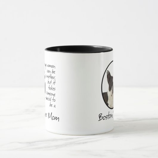 Boston-Terrier-Mama-Tasse Tasse (Zentrum)