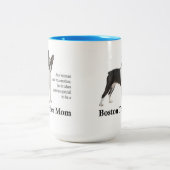 Boston-Terrier-Mama-Tasse Zweifarbige Tasse (Mittel)