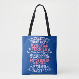 "Boston Terrier" Mama Tote Bag. Tasche