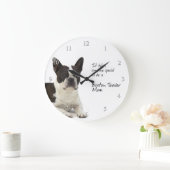 Boston-Terrier-Mama-Uhr Große Wanduhr (Zuhause)