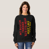 Boston Terrier Mama Vater Funny Dog Eigentümer Sweatshirt (Vorne ganz)