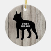 Boston Terrier Memorial Keramik Ornament (Vorne)