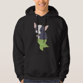 Boston Terrier Mermaid Merboston Glancing Back Hoodie (Vorderseite)