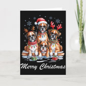 Boston Terrier Merry Christmas Funny Dog Lovers Ho Karte (Vorderseite)