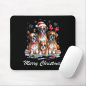 Boston Terrier Merry Christmas Funny Dog Lovers Ho Mousepad (Mit Mouse)