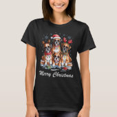 Boston Terrier Merry Christmas Funny Dog Lovers Ho T-Shirt (Vorderseite)