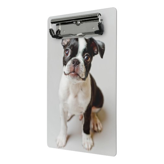 Boston Terrier Mini Klemmbrett (Gewinkelt2)