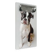 Boston Terrier Mini Klemmbrett (Schrägansicht)