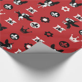 Boston Terrier Mirabelle Wrapping Paper Geschenkpapier (Ecke)