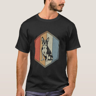 Boston Terrier mit gestörtem Design Retro Boston T-Shirt