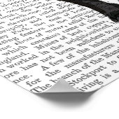 Boston Terrier mit grünem Schnurrbart Poster (Ecke)