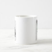 Boston Terrier mit grünem Schnurrbart und Spott 2 Kaffeetasse (Mittel)