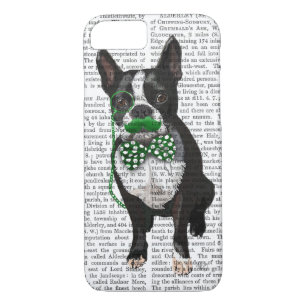 Boston Terrier mit grünem Schnurrbart und Spott Case-Mate iPhone Hülle