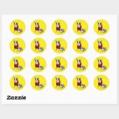 Boston Terrier mit Puppy in Track-Anzugs-Sticker Runder Aufkleber (Blatt)