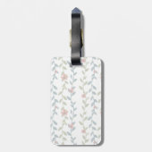 Boston Terrier mit Rose auf Nummer 2 Gepäckanhänger (Rückseite vertikal)