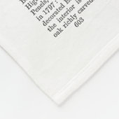 Boston Terrier mit Rose im Mund Fleecedecke (Ecke)