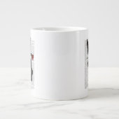 Boston Terrier mit Rose im Mund Jumbo-Tasse (Vorderseite)