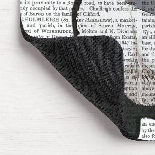 Boston Terrier mit Rose im Mund Mousepad (Ecke)