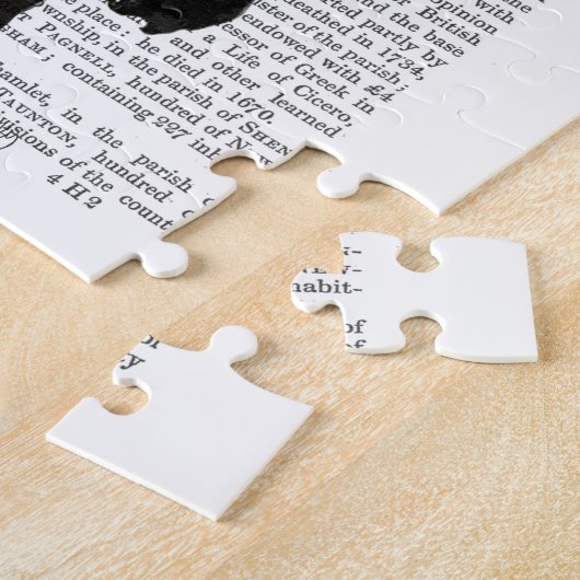 Boston Terrier mit Rose im Mund Puzzle (Seite)