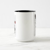 Boston Terrier mit Rose im Mund Tasse (Zentrum)