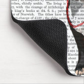 Boston Terrier mit roter Krawatte und Mustache 2 Mousepad (Ecke)