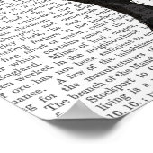 Boston Terrier mit roter Krawatte und Mustache Poster (Ecke)