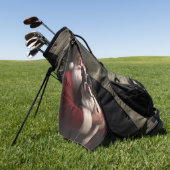 Boston Terrier mit Weihnachtsmann Weihnachten Golfhandtuch (Gras)