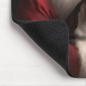 Boston Terrier mit Weihnachtsmann Weihnachten Mousepad (Ecke)