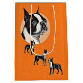 Boston Terrier Mittlere Geschenktüte (Rückseite)