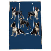 Boston Terrier Mittlere Geschenktüte (Rückseite)