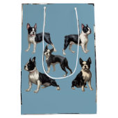 Boston Terrier Mittlere Geschenktüte (Rückseite)