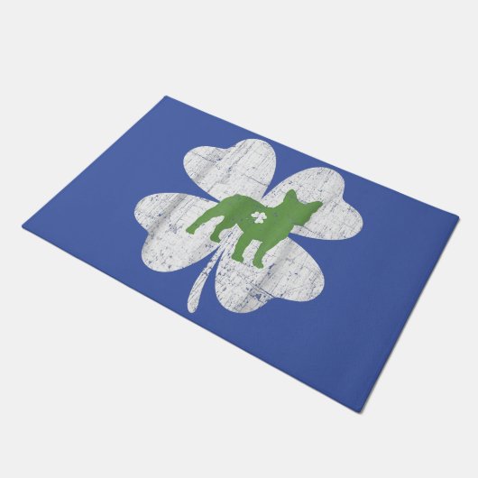 Boston Terrier Mom, Boston Terrier dad, Hundeliebh Fußmatte (Schrägansicht)