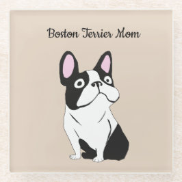 Boston terrier mom glasuntersetzer