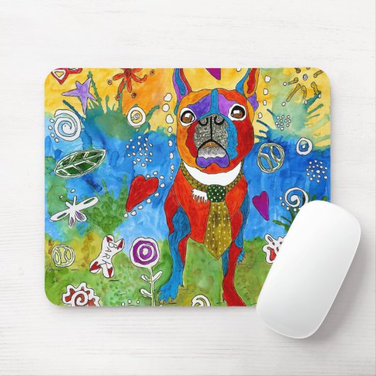 Boston Terrier Mousepad (Mit Mouse)