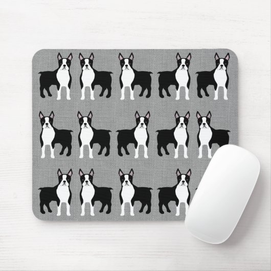 Boston Terrier Mousepad (Mit Mouse)