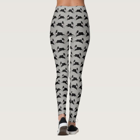 Boston-Terrier-Muster Leggings (Rückseite)