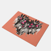 Boston Terrier Mutti, Boston Terrier Papa, Hundeli Fußmatte (Schrägansicht)