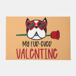 Boston Terrier Mutti, Boston Terrier Papa, Hundeli Fußmatte