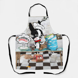 Boston Terrier nagelte es Schürze Mirabelle