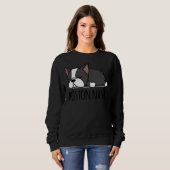 Boston Terrier Nana Angepasst Sweatshirt (Vorne ganz)