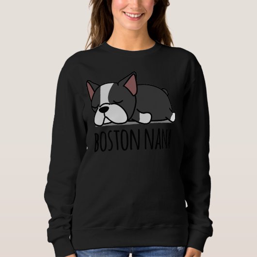 Boston Terrier Nana Angepasst Sweatshirt (Vorderseite)