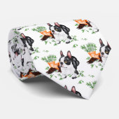 Boston Terrier Naughty Pup Krawatte (Gerollt)